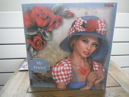 Retro Red Rose Beauty by Tina Fair