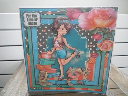 Cardtopper for the Love of Shoes 545 by Tina Fair