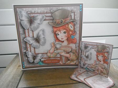 Cardtopper Steampunk Tea 556 by Tina Fair