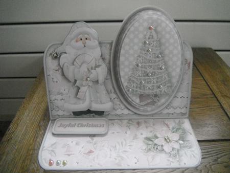 Santa's Visit - Shaped Easel Card Mini Kit by Tina Fair