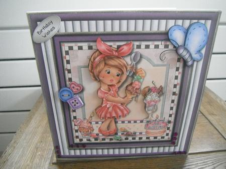 Birthday Ice Cream Card Topper 2 by Tina Fair