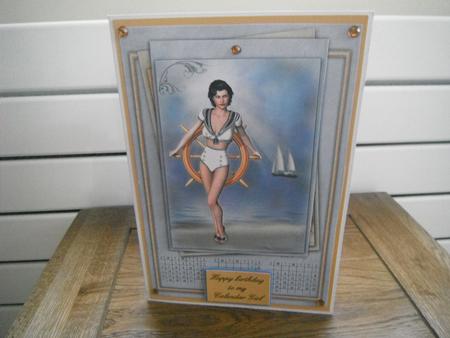 1950's on the Beach Calendar Girl by Tina Fair