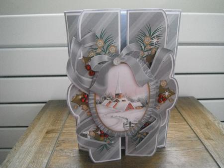 Snow Village A5 Tri-fold Fancy Card Mini Kit by Tina Fair