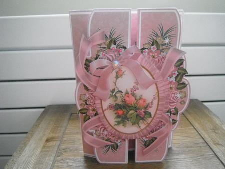 Rose Bouquet A5 Tri-fold Fancy Card Mini Kit by Tina Fair