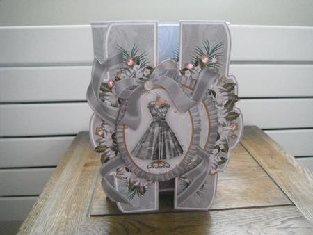 Butterfly Dress A5 Tri-fold Fancy Card Mini Kit by Tina Fair