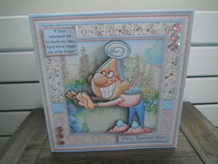 Gran Touching Toes Humorous Exercise or Farts Mini Kit by Tina Fair