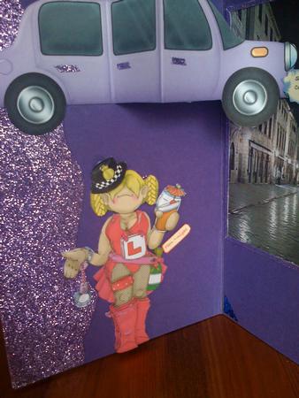 Large Dl Stretch Limo Quick Card with 3D Decoupage by Tina Phillips