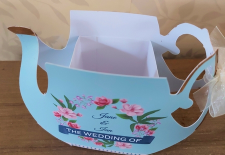 Wedding Teapot flower holder box printable by Tina Fallon