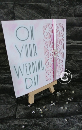 Hearts & Romance Square card no 1 great for wedding stationery, anniversaries, engagement etc by Tina Fallon