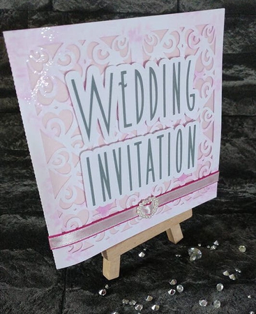 Hearts & Romance Square card no 3 great for wedding stationery, anniversaries, engagement etc multi formats by Tina Fallon
