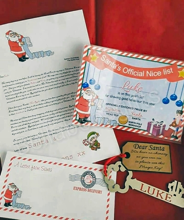 Santas Nice List Certificate - Silhouette machine cut or handcut by Tina Fallon