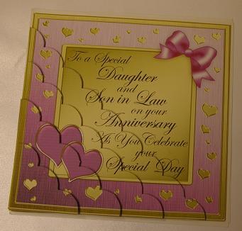 Daughter Anniversary Scallop Corner Side Stacker Topper by Tineke Juggins