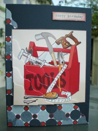Men's DIY Quick Card Wavy Corner Side Stacker by Toni Marie Judd