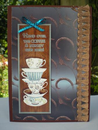 Black Swirl on Aqua Backing by Toni Marie Judd