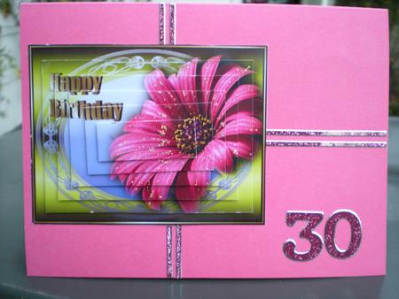 Pink Flower Birthday Pyramid by Toni Marie Judd