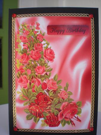 Roses on Coral Satin. by Toni Marie Judd