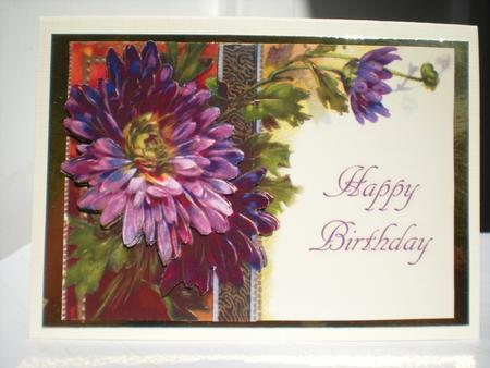 Purple Flower Quick Card by Toni Marie Judd