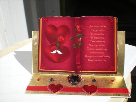 Roses & Hearts Valentine Book Sheet with Poem by Toni Marie Judd