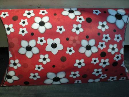 Daisy Dots in Red Pillow Box by Toni Marie Judd