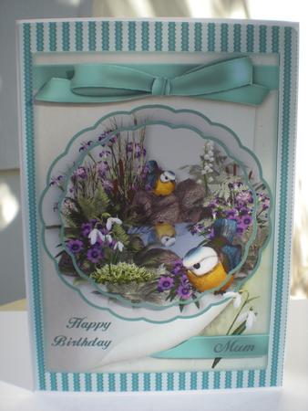 Aqua Zigzags Backing Paper by Toni Marie Judd
