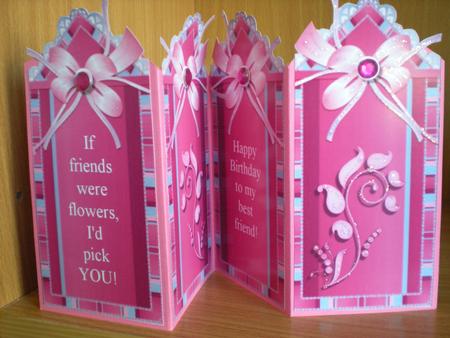 Happy Birthday Friend Four Fold by Toni Marie Judd