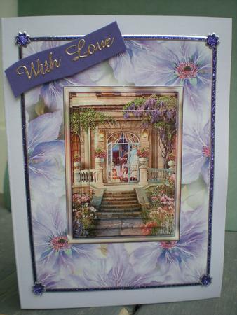 Purple Clematis Watercolour Vellum by Toni Marie Judd