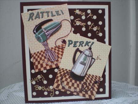 Cream Spots & Chocolate Coloured Background by Toni Marie Judd
