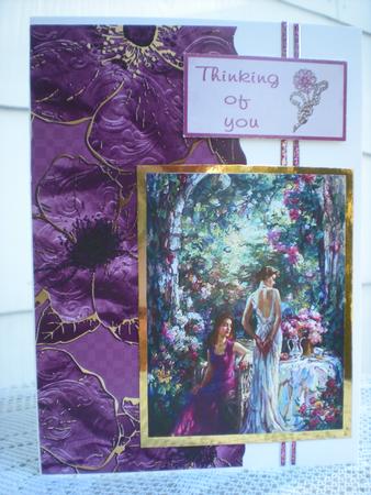 Deep Purple 1 Big Floral A4 Backing Paper by Toni Marie Judd