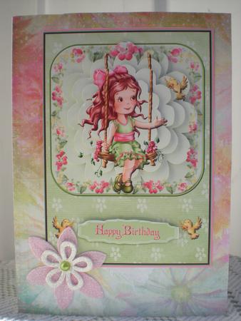 Spring Swing Cutie with Flower Shape Pyramage by Toni Marie Judd