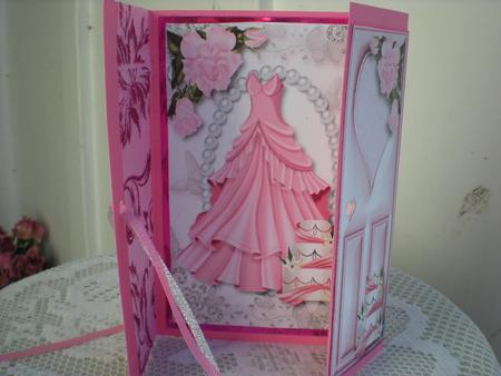 Pink Party Dress, Pink Rose, & Cake, Gatefold by Toni Marie Judd