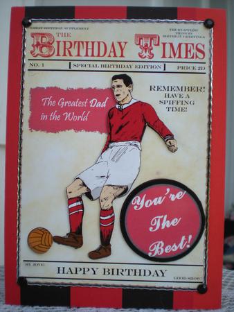 Retro Footballer (dad's Birthday) - A5 by Toni Marie Judd