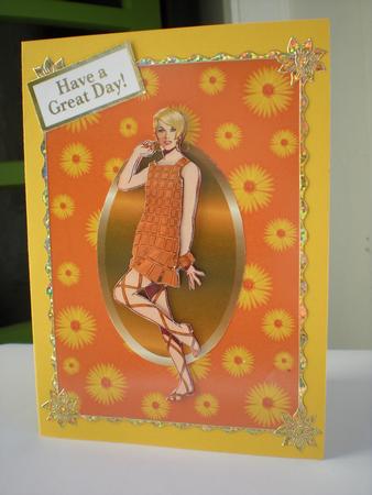 Freestyle Daisies Background (orange) by Toni Marie Judd