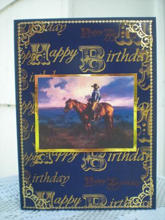 Happy Birthday Background (navy) by Toni Marie Judd