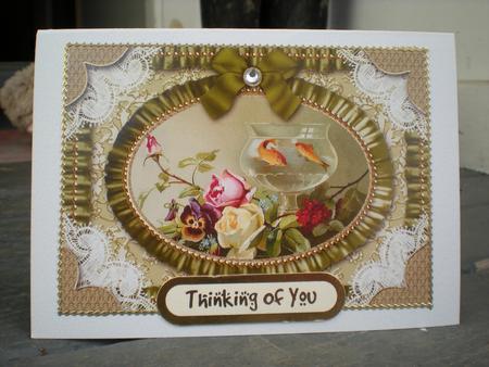 Floral Fishbowl Lace N Ruffles A4 Picture Sheet by Toni Marie Judd