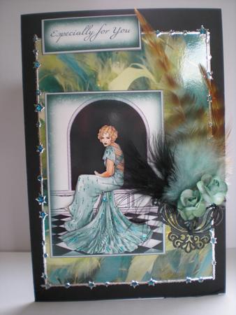 Green Feathers Horizontal Bg by Toni Marie Judd
