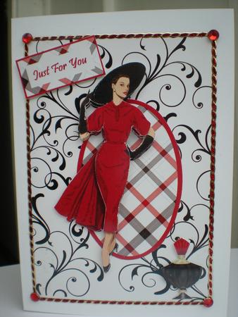 Elegant Lady in Red by Toni Marie Judd