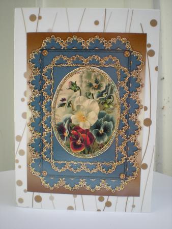 Fancy This Scalloped Lace Edge Blank Card 5 by Toni Marie Judd