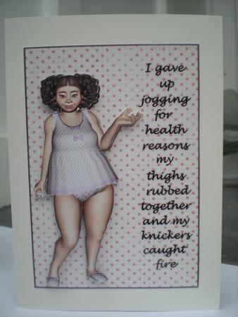 Humorous Jogging Card by Toni Marie Judd