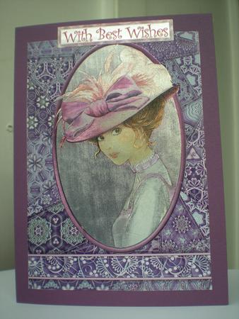 Purple Embossed Patchwork with Border Backing Paper by Toni Marie Judd