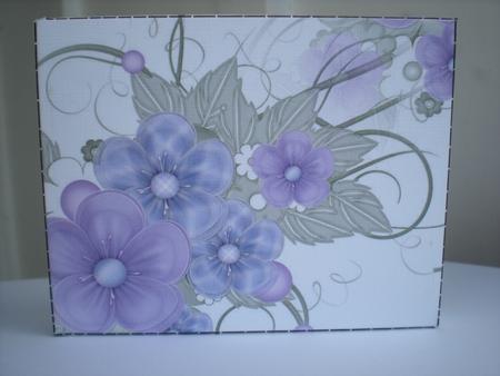 Lilac and Blue Floral Spray Gift Box with Lid by Toni Marie Judd
