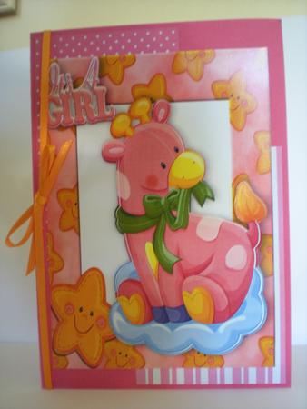 Baby Girl with Star Frame and Cuddly Toy by Toni Marie Judd