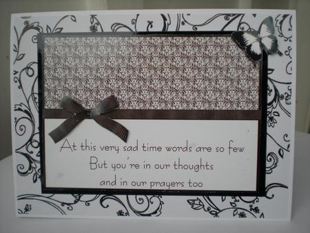 Elegant Monotone Sympathy Card by Toni Marie Judd