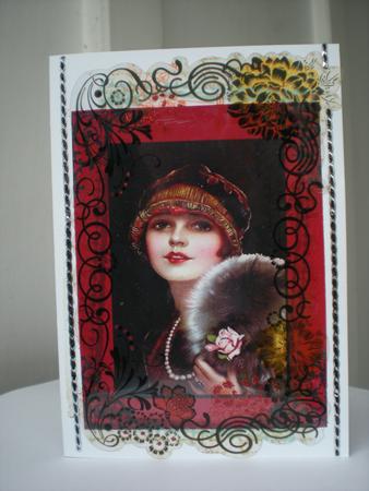 A4 Beautiful Lady -art-deco by Toni Marie Judd