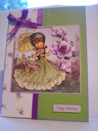 Vintage Girl Smelling the Flower by Toni Marie Judd