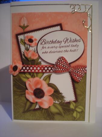 Floral Birthday or Thank You Step by Step Quick Card by Toni Marie Judd