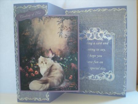 'where'd It Go?' Sweet Cat Card Topper by Toni Marie Judd
