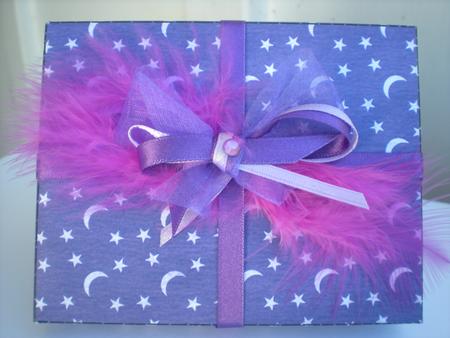 Moon and Stars Gift Box with Lid by Toni Marie Judd