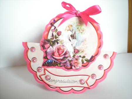 Romantic Wedding Over the Top Rocker Card by Toni Marie Judd