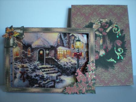 Winter Cottages 3D Frame Box Card Kit by Toni Marie Judd