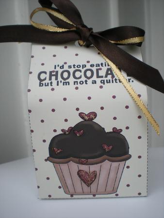Chocolate Cupcake Pinch Bag/box by Toni Marie Judd